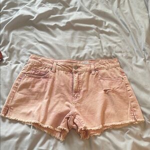 Pink Denim High Rise Women Shorts